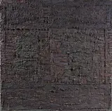 Ralph Humphrey, Untitled (4 x 4), 1974, casin and modeling paste on canvas