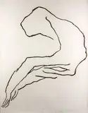 Avis Newman, Figure Innominate II, 1987, charcoal on paper