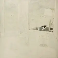 Pierre Le Sueur, Composition blanche, 1979, oil on canvas