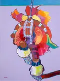 John Nieto, Oklahoma Fancy Dancer, acrylic on canvas