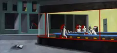 Mark Kostabi, Greenwich Avenue, 1986, acrylic on canvas