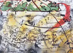 Anthony, Get Pade Six Gees Daily, ink, airbrush and marker on illustration board