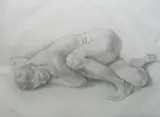 Francisco Zúñiga, Sleeping Woman, 1977, charcoal on paper
