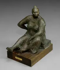 Mujer sentada by Armando Amaya, 1981, bronze with brown patina, sold Nov 2008