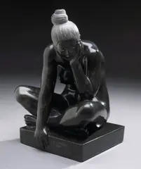 Plenitud by Felipe Castaneda, 1997, black marble, offered Nov 2008