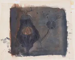 Untitled by Francisco Toledo, 1962, ink and watercolor with tissue paper collage on paper, sold Nov 2008