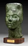 Samuel Román, Chilean Girl, 1940, bronze with green patina