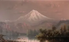 Mt. Hood at Dusk by Eliza Barchus, oil on canvas, sold Aug 2008