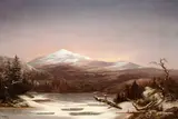 Frederick A. Butman, A Lake and Snow-coated Mountains at Sunset, 1858, oil on canvas