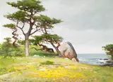 Carmel by Robert Wood, 1946, oil on board, sold Aug 2008