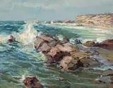William Darling, Laguna Beach, oil on canvas on masonite