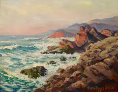Malibu Coast by Walter Barron Currier, 1931, oil on canvas, sold Aug 2008