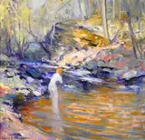 Emile Gruppé, Nymph by the Stream