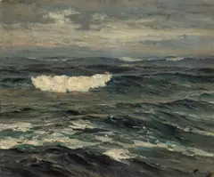 Open Water by Frederick Judd Waugh, oil on board, sold Aug 2008