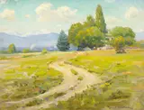 Robert Alexander Graham, Country Road (No. 19), oil on canvas board