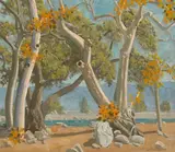 Ralph William Holmes, A View of a Creek through the Trees