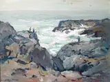 Laguna Beach by Mary Suehanna Darter Coleman, oil on canvas board, sold Aug 2008