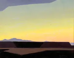 Conrad Buff, Sunset, oil on board
