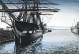 Milford Zornes, Ship at Dock