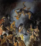 Julius Moessel, Symphony in Hell (No. 3), oil on canvas