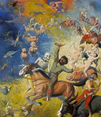 Julius Moessel, Wild Hunter, 1948, oil on canvas