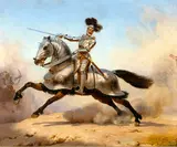 Charles Christian Nahl, The Knight (Santiago Matamoros), 1871, oil on panel