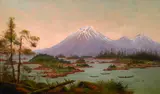 James Everett Stuart, Mt. Edgecumbe from Baranof Castle, Sitka Sound (No. 1796)