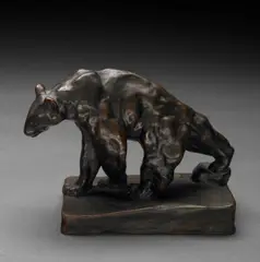 Bear Walking by Arthur Putnam, 1910, bronze, sold Aug 2008
