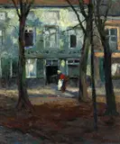 Autumn Sun by Armin Carl Hansen, oil on canvas, sold Aug 2008