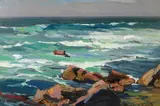 Looking out to Sea by Franz Bischoff, oil on board, sold Aug 2008