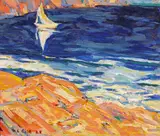 Raccoon Straits by Selden Connor Gile, 1928, oil on board, sold Aug 2008