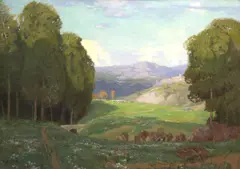Summer Idyll by Carl Oscar Borg, 1911, oil on canvas, sold Aug 2008