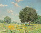 A Path through the Poppies by Granville Redmond, oil on canvas, sold Aug 2008