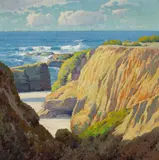 California Coast by Maurice Braun, oil on canvas, sold Aug 2008