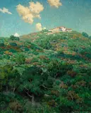 Ranch House on a Hill, thought to be La Canada by Granville Redmond, oil on canvas, sold Aug 2008