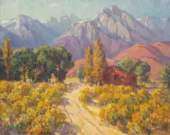 Benjamin Brown, Secluded Home at the Base of Mt. Whitney, oil on canvas