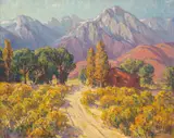 Benjamin Brown, Secluded Home at the Base of Mt. Whitney, oil on canvas