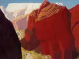 Conrad Buff, Zion Canyon, Utah, oil on canvas on board