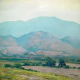 Rose Tinted Heights by Maurice Braun, oil on canvas, sold Aug 2008