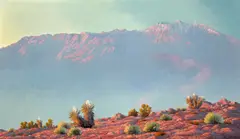 John William Hilton, Sacred Mountain, oil on board