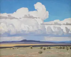 Maynard Dixon, Summer Clouds, New Mexico (No. 409), 1931, oil on canvas on board