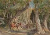 Oscar E. Berninghaus, In the Forest of Pueblo Cañon