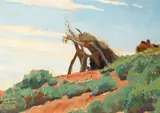 Navajo Sun Shelter (No. 85) by Maynard Dixon, 1922, oil on board, sold Aug 2008