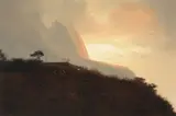 Sunset in the Rockies by Michael Coleman, 1973, oil on board, offered Aug 2008