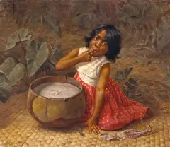 Grace Hudson, A Kamaaina, oil on canvas on board