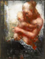 Adoration by Grigory Gluckmann, oil on board, sold Aug 2008