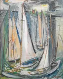 Philip Latimer Dike, Wind and Variation, oil on board