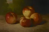 Bryant Chapin, Still Life with Four Apples, oil on canvas