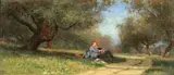 Alfred Wordsworth Thompson, Country Couple, oil on panel