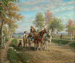 Edward Lamson Henry, Confidences, oil on board